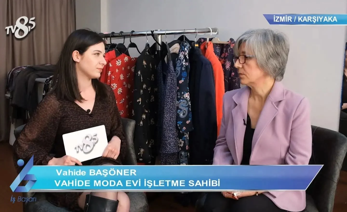 Vahide Hanımın TV8,5 İş ve Başarı röportajından bir kare